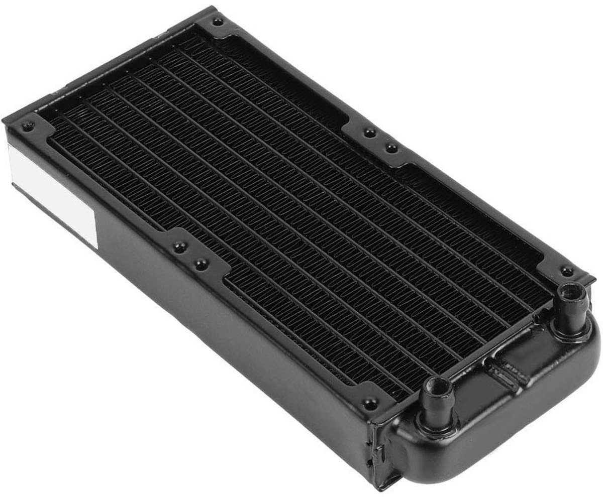 Waterkoeling Radiator - CPU Koeler - PC Prestaties - 8 Platte Buis - 21 cm - Zwart