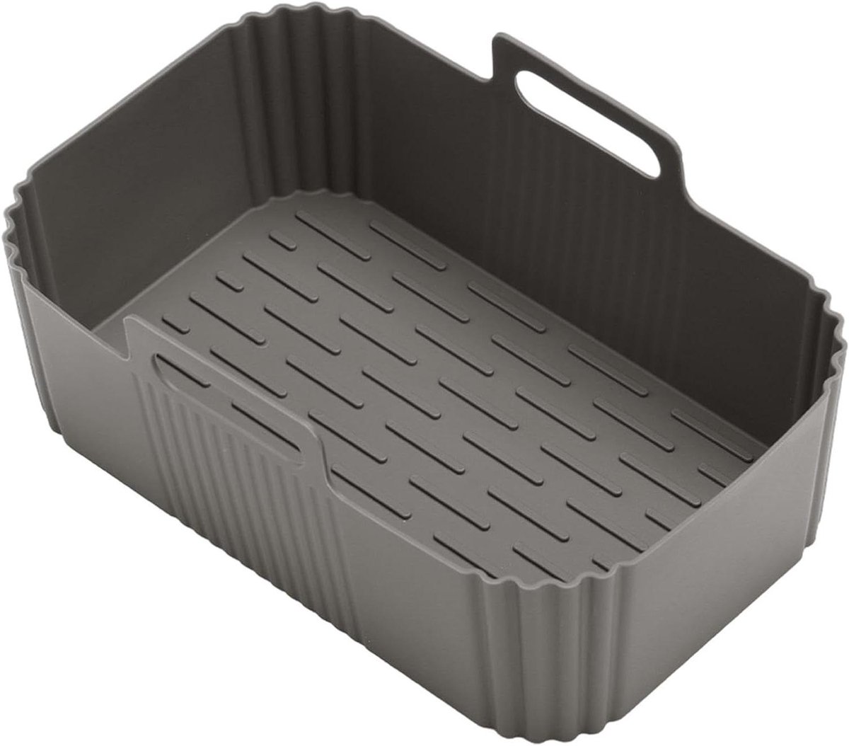 Siliconen Airfryer Bakvorm Luchtfriteuse Accessoires Veelzijdig Koken Voedselveilig Antiaanbak 19 x 12 x 6 cm Grijs