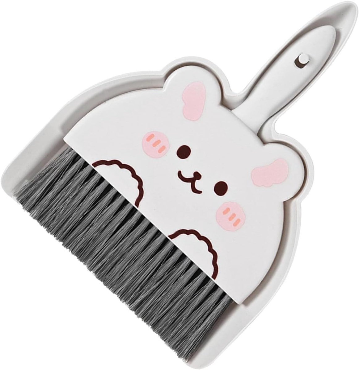 Mini Stofblik - Handbezem Set - Snelle Schoonmaak - Compact Clipontwerp - 18 x 23 cm - Wit