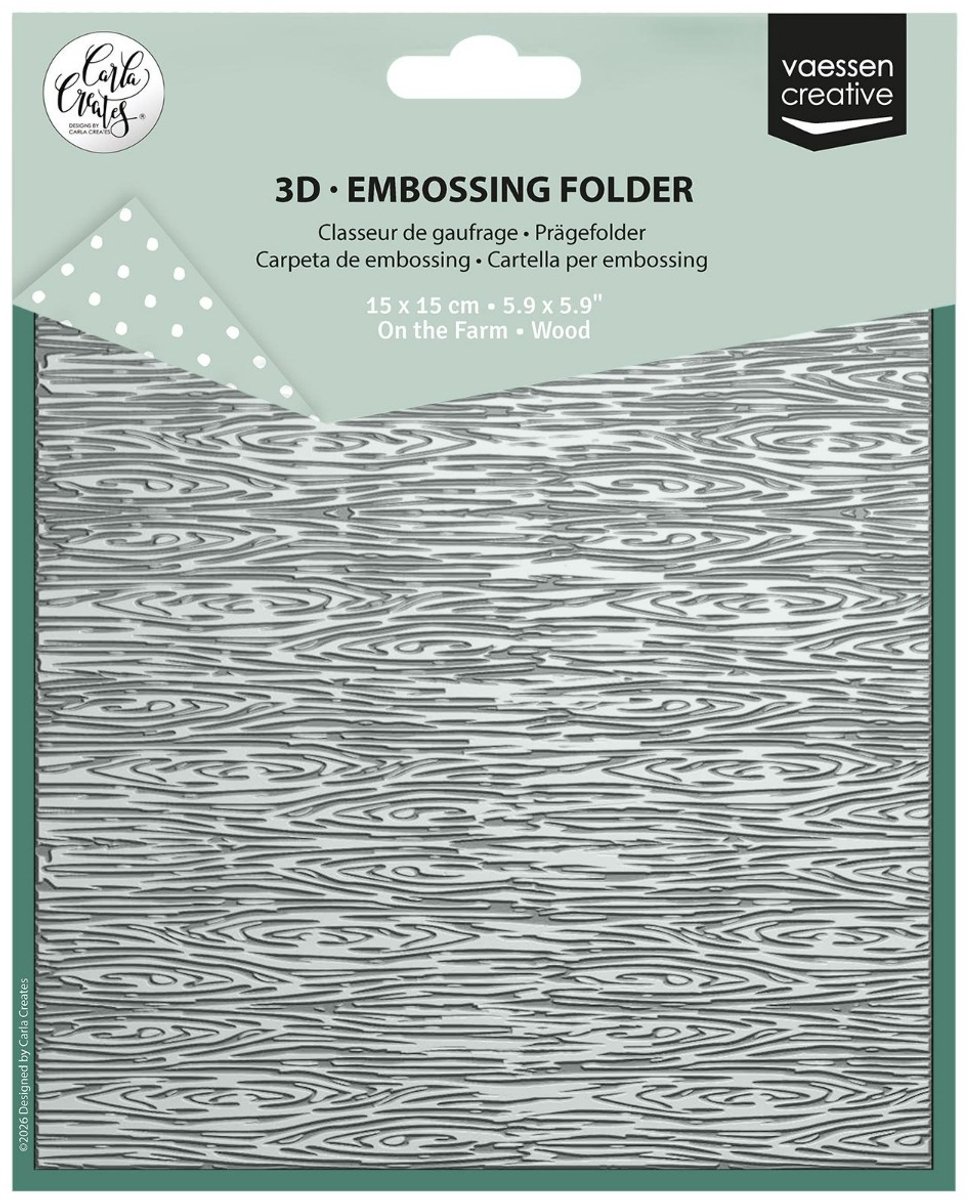 Embossing folder Wood on the farm - Carla Creates