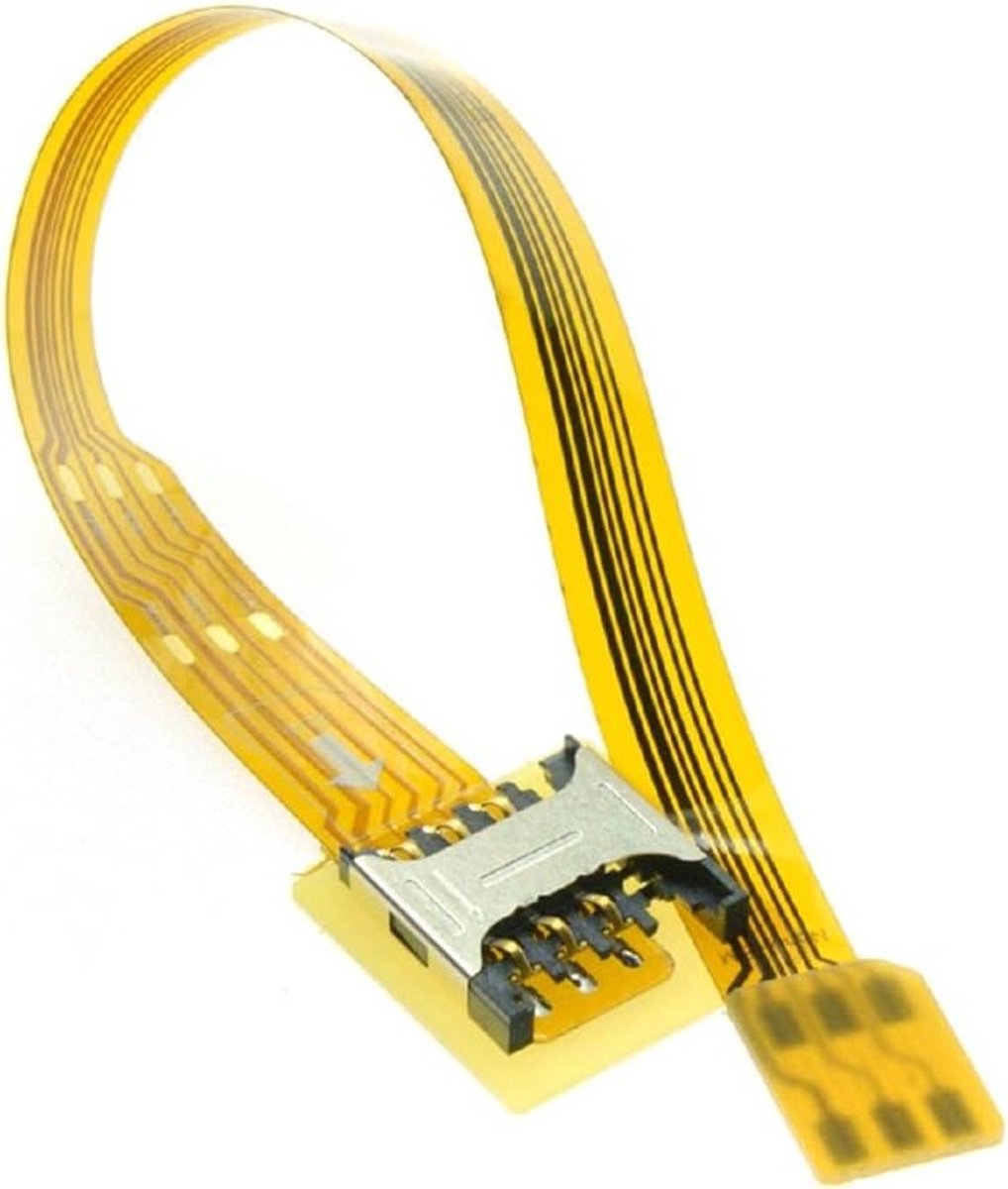 Micro SIM naar Nano SIM Adapter Kit, Plug naar Bushing, FPC Kabelverlenging 10cm, Geschikt voor Smartphones en Tablets