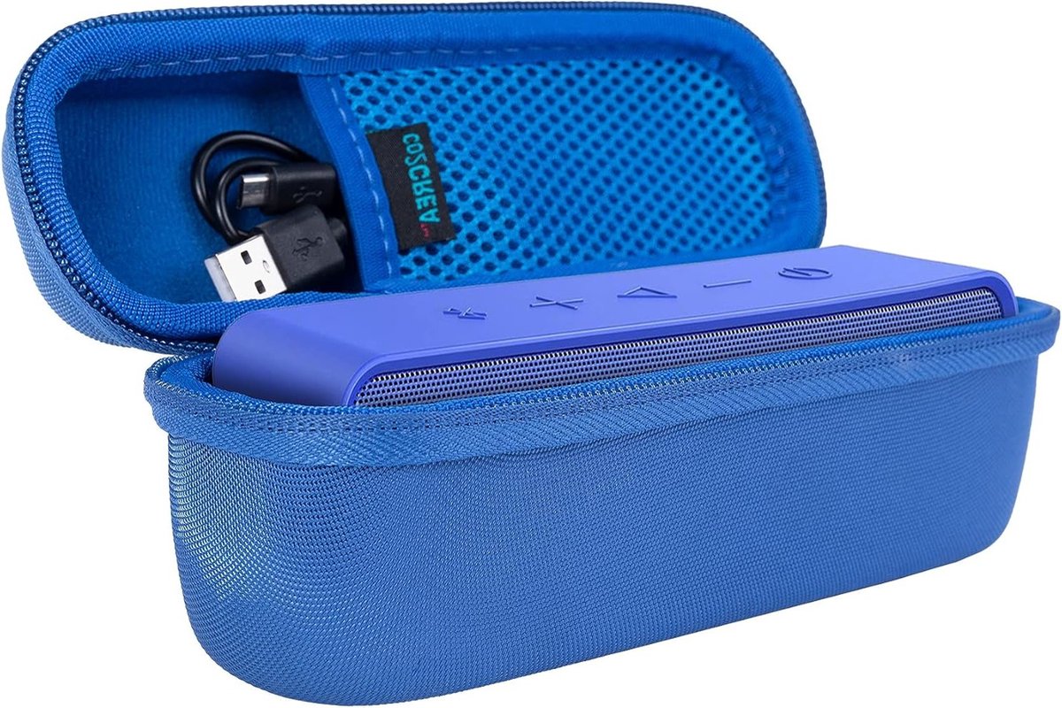 Draagtas voor Bluetooth Speaker - Beschermhoes voor Anker SoundCore en SoundCore 2 met Ruimte voor Accessoires
