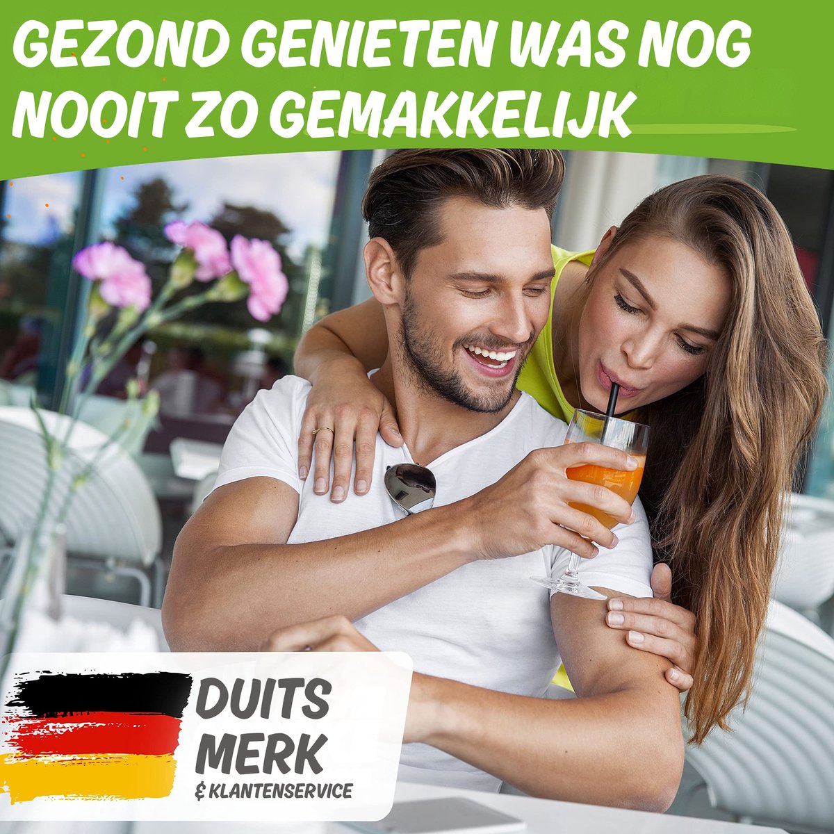 Nutrilovers Green-Press Slow Juicer 304 roestvrij stalen slak, BPA-vrij, Duits merk, hele vruchten, selderij, groenten en fruit, sapcentrifuge, testwinnaar , allround sappers, elektrisch [Energieklasse A+++] thumbnail 2