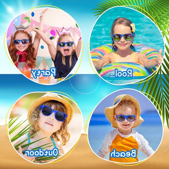 8 Kinderzonnebrillen Set - Partijtassen Vuller, Zomer & Strandfeest Accessoires van Merkloos — afbeelding 2