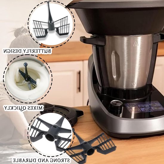 2 Pack Vlinder Klopper Accessoires voor TM5 TM6 TM31, Keukenmachine Onderdelen, Mixen en Malen Gereedschap van Merkloos — afbeelding 2