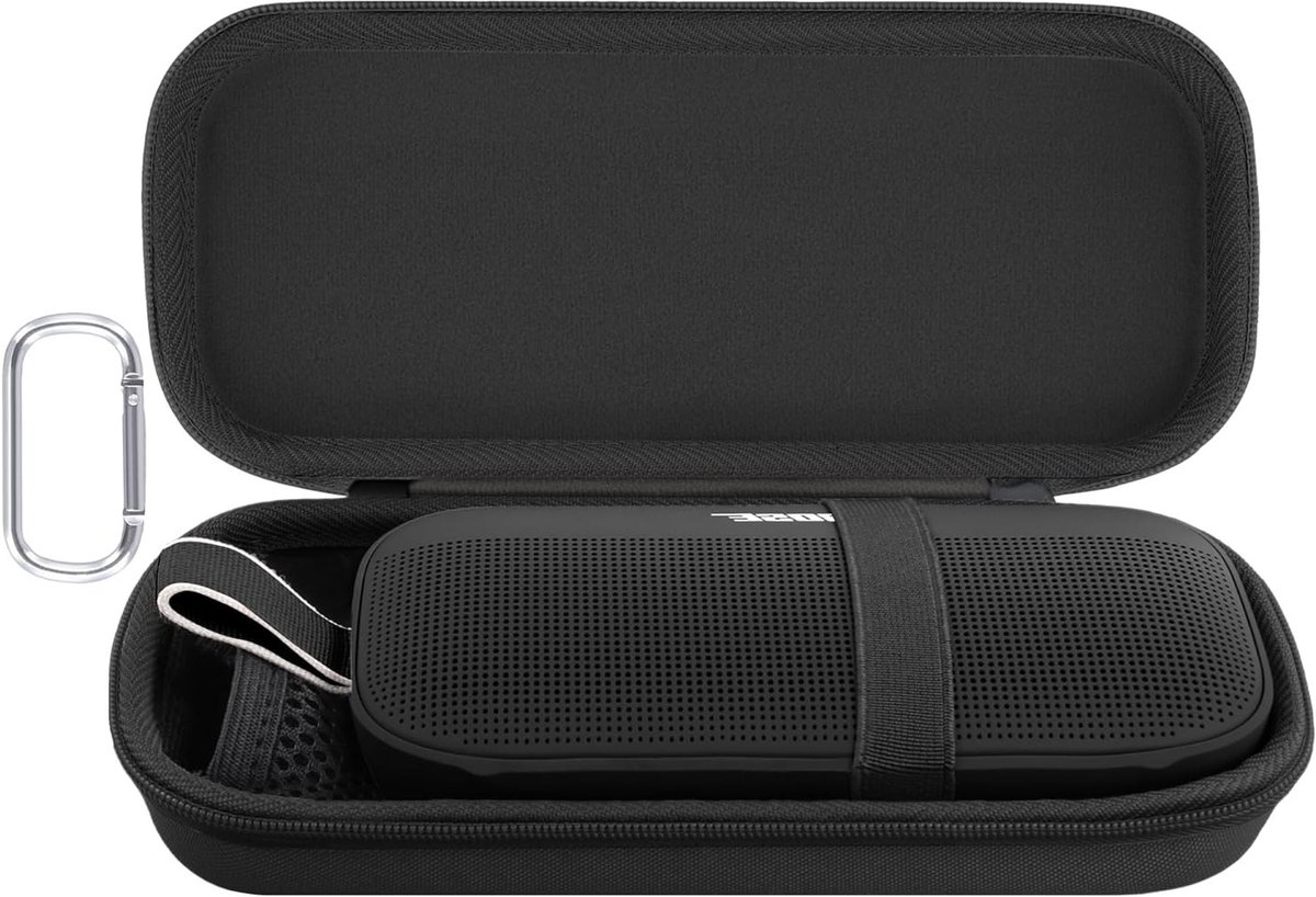 Draagbare Bluetooth speaker beschermhoes voor Bose SoundLink Flex - Hard case, reisvriendelijk, zwart
