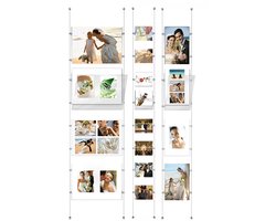 Artiteq Display It Fixed Presentatiesysteem - Complete Set - Wand- en Plafondmontage - Dubbelzijdig - Voor Etalage en Vitrine - Retail, Makelaars en Horeca