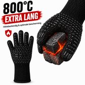 Origineel Keukenvriend © BBQ Handschoenen met BBQ spiesen - bbq accessoires - Bescherming to 800°C - kamado accessoires - Ovenhandschoenen (2 stuks) - Barbeque handschoenen - Grill handschoenen - Keukenhandschoenen- Barbecue handschoenen