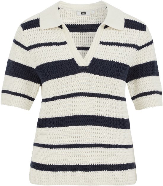 WE Fashion Dames gebreide trui met polokraag