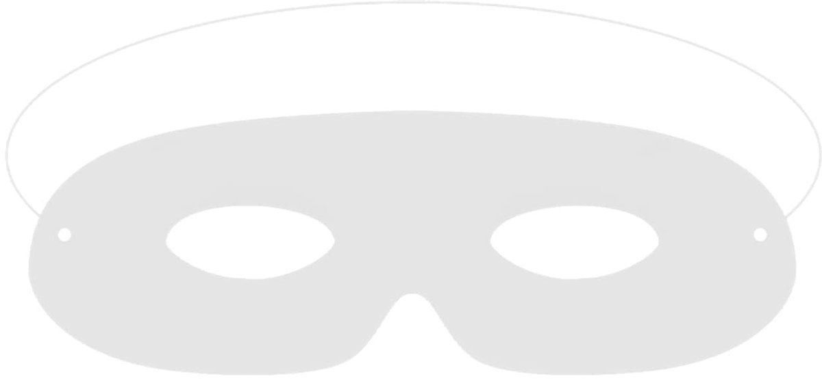 Allecto - 40 Stuks witte DIY graffiti halfmaskers - Themafeesten - Geschikt voor maskerades - Creatief knutselen - Voor volwassenen - Voor kinderen...
