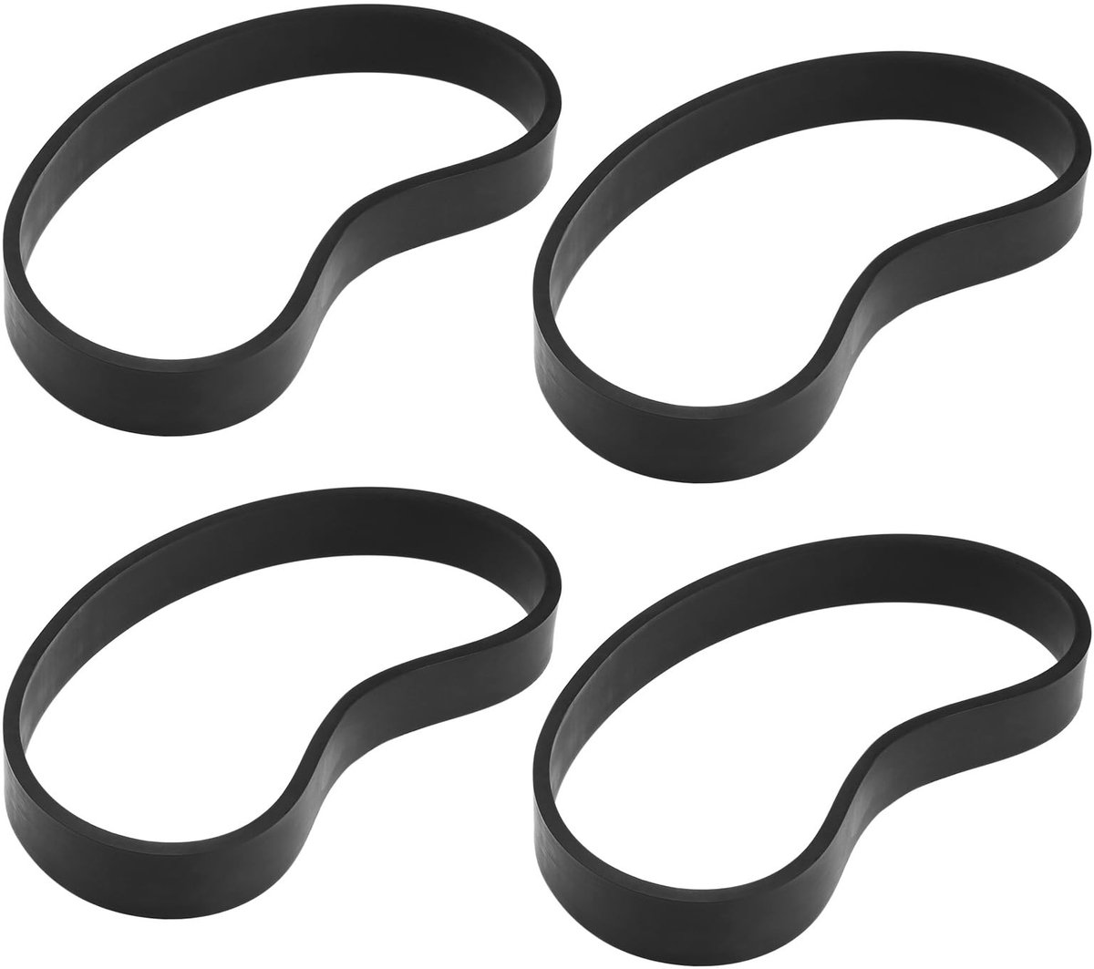 Allecto - Vervangende Rubber Aandrijfriem - Set van 4 - Geschikt voor TurboClean Powerbrush - Duurzaam en Flexibel - Hoogwaardige Kwaliteit - Verva...