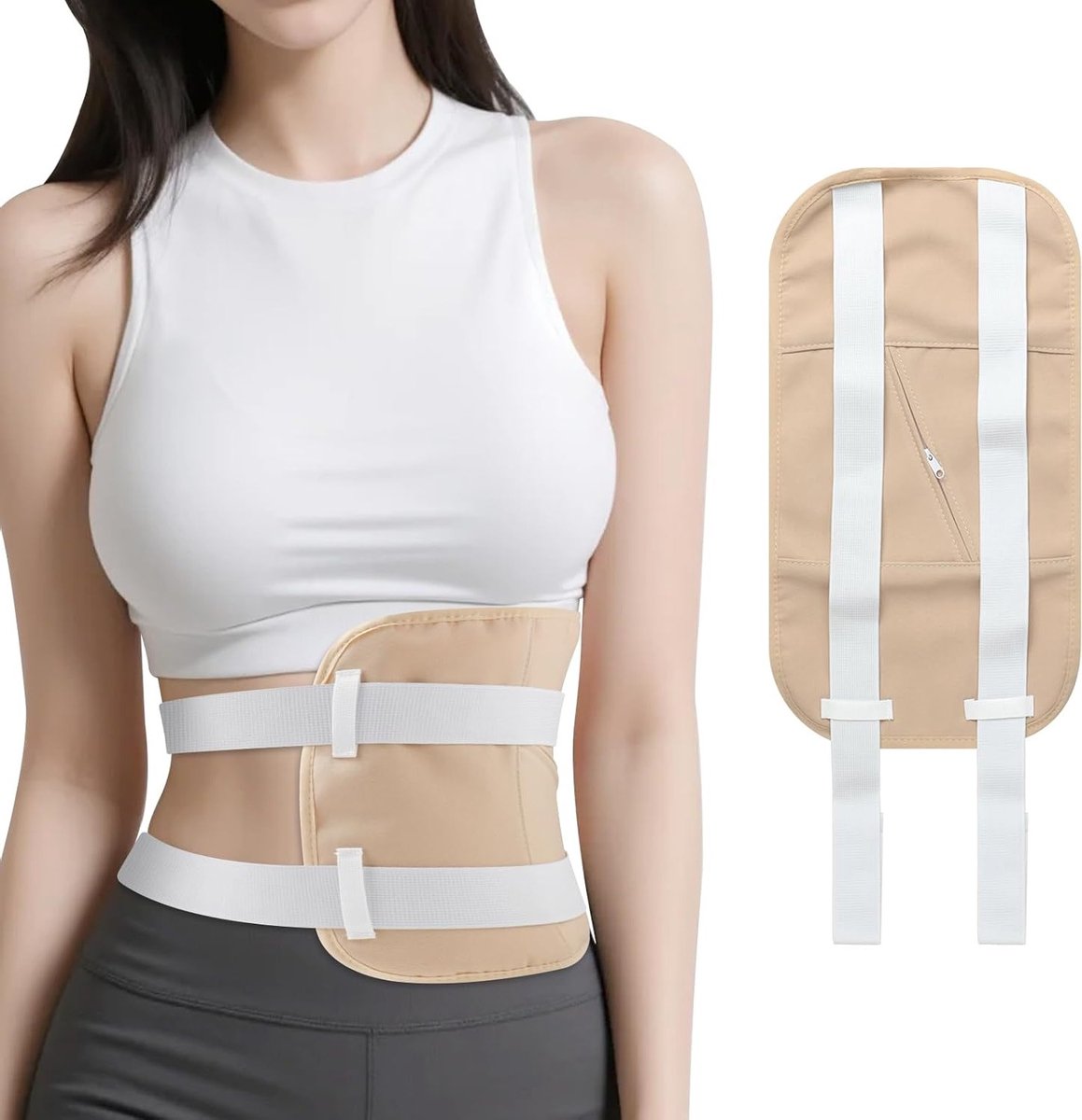 Herbruikbare biologische castorolie set met katoencompressieband voor buik- en lichaamsgebruik, ideaal voor ontspanning en verzorging