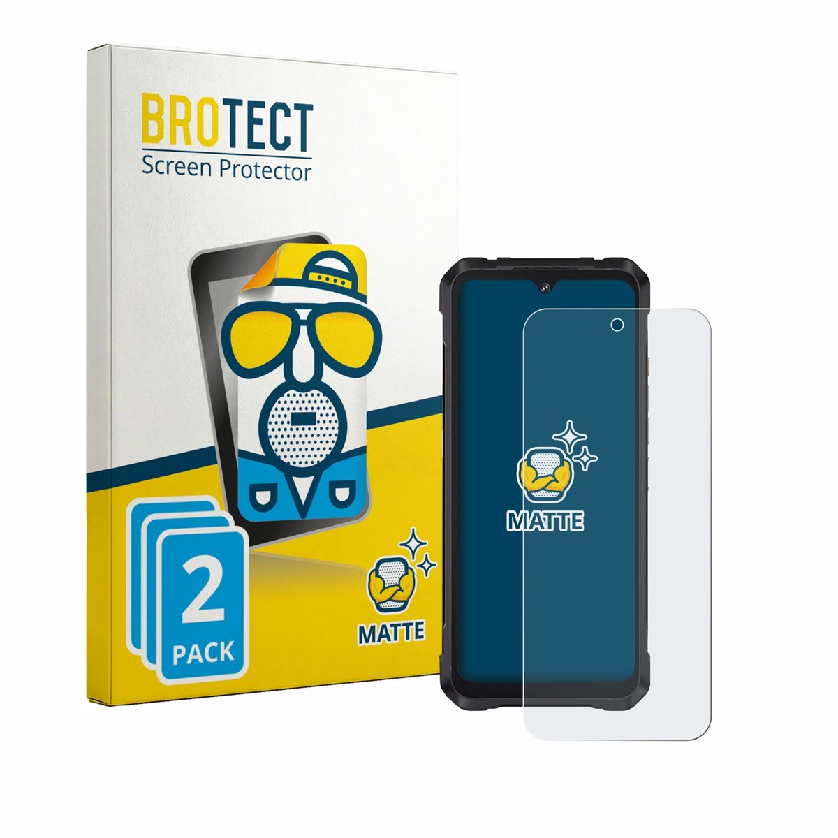 BROTECT - Screenprotector voor Cubot King Kong Power 5 - Folie Beschermfolie matte 2 Stuks