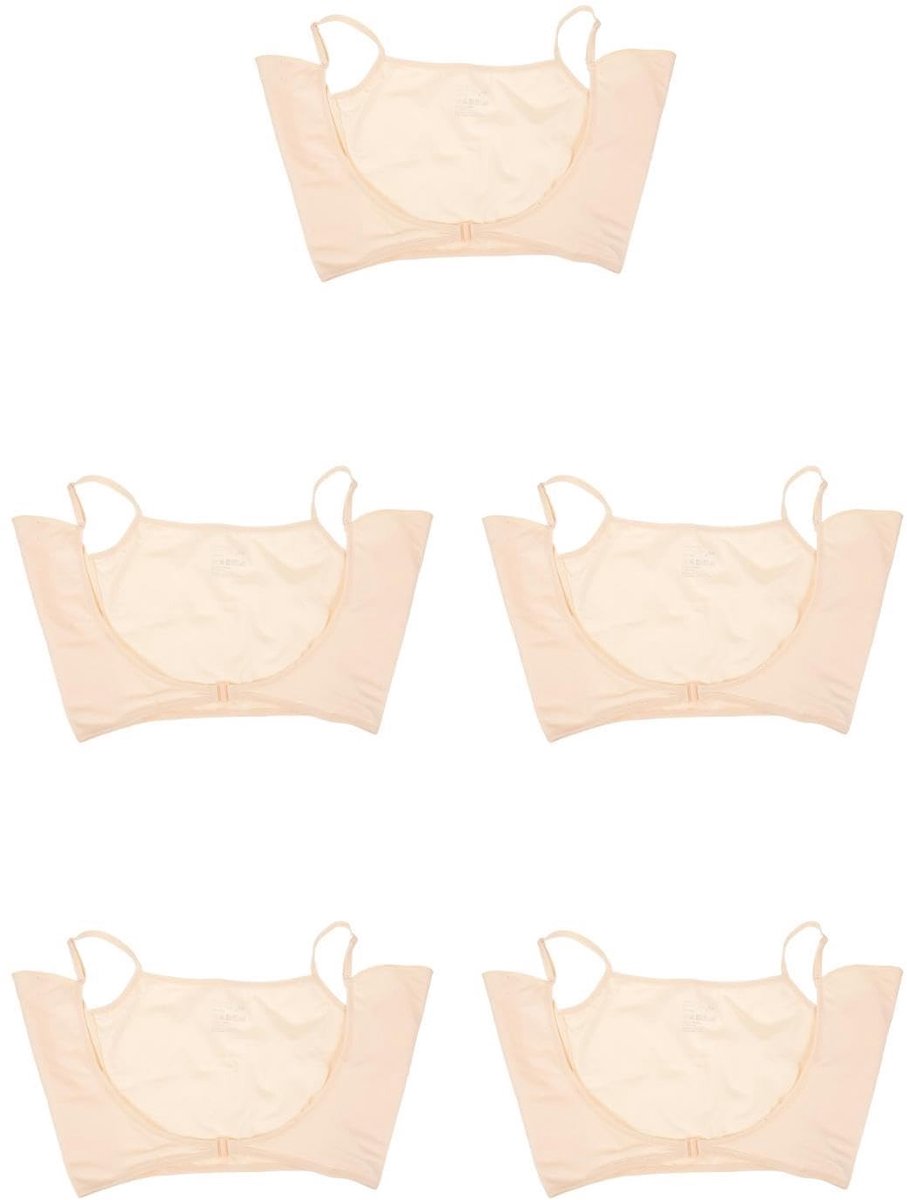 Allecto - Okselzweetpads - Wasbare Zweetvesten - Ademend en Comfortabel - 5 Stuks - Zweetabsorberend - Ideaal voor Dames en Meisjes - Polyester