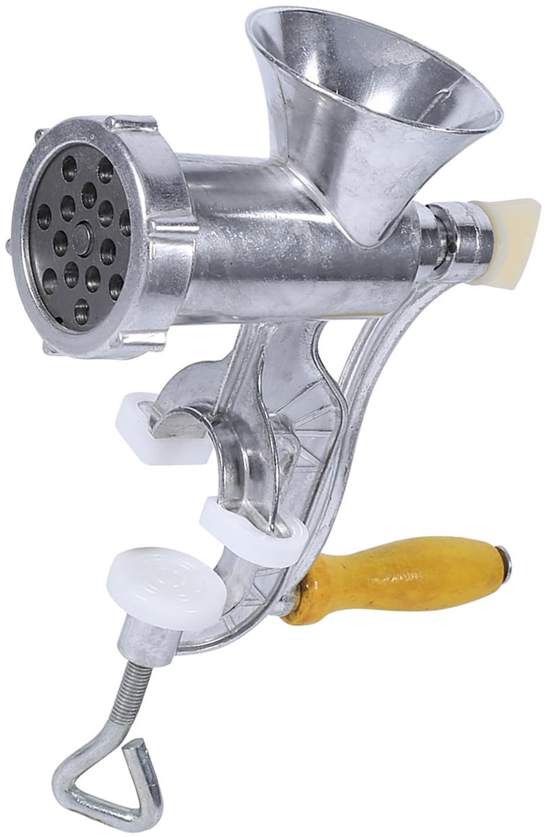 Allecto Vleesmolen Handmatige vleesmolen Perfect voor thuisgebruik Aluminium Malen van vlees Keukengereedschap voor worsten maken