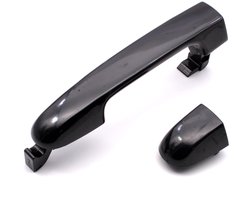 Allecto - Deurgreep Buitenzijde - Vervangingsonderdeel voor Hyundai i20 - Links en Rechts - Zwart - Automaterialen - Geschikt voor 2008-2015 - Hoog...