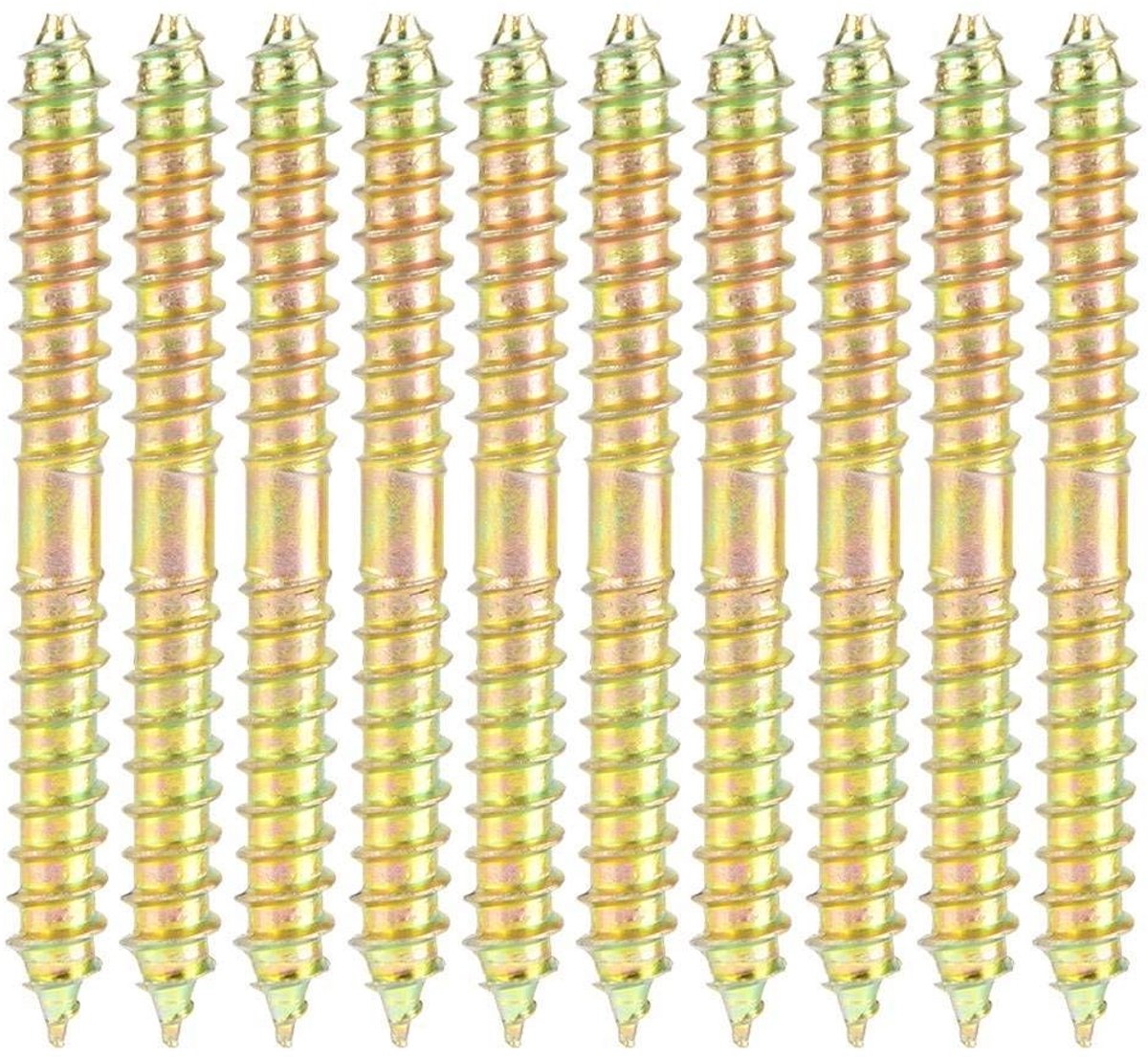 Allecto - Dubbele Schroef - Houtverbinding - Sterk en duurzaam - 6x60mm - Meubelverbinding - Perfect voor houtprojecten - 10 stuks