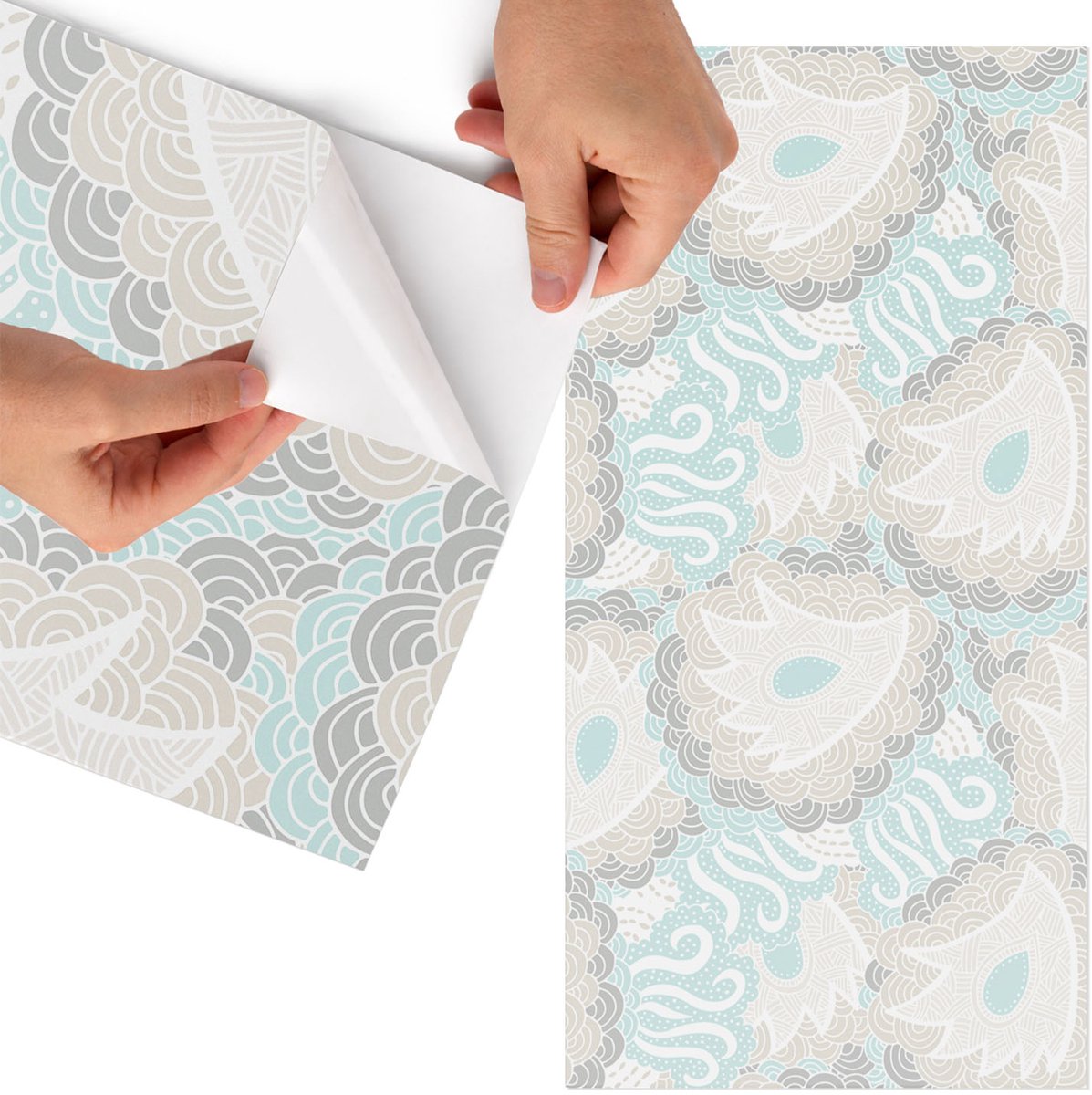 Tulup Meubelfolie - Organische patronen Decoratiefolie - 50x100 cm - Romig Meubelfolie - Decoratiefolie Zelfklevend - Abstract Meubelfolie - Meubelfolie Zelfklevend - Badkamer decoratie - Achtergronden en patronen