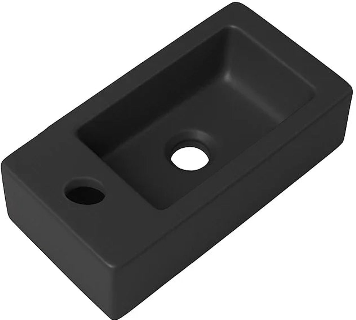 DutchLine - Crea Mini Fontein - Mat Zwart - Kraangat Links