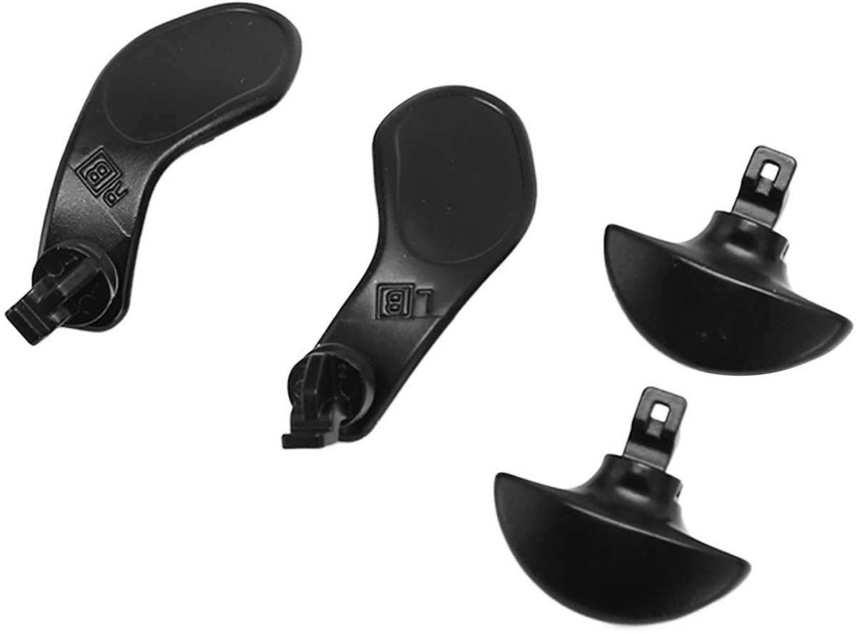 Allecto - Metalen Peddels - Schouderknoppen - Vervangende Onderdelen - Zwart - Edge-controller - Perfecte Compatibiliteit - Game-ervaring