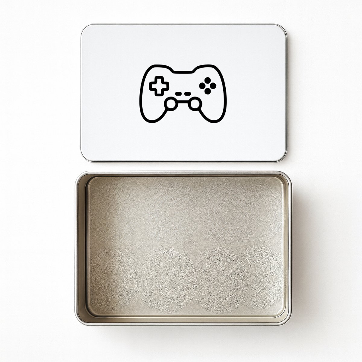 Hacebo® - Controller koektrommel rechthoekig - Gamer - de echte gamers - koekblik – koektrommels – bewaarblik - snoeptrommel - game on - koek trommel - 20 x 13 CM