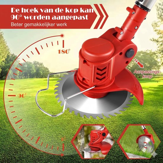 Traumheim®Kantenmaaier - Grastrimmer - 18V - 25cm - automatische draadtoevoer| van Merkloos	 — afbeelding 3