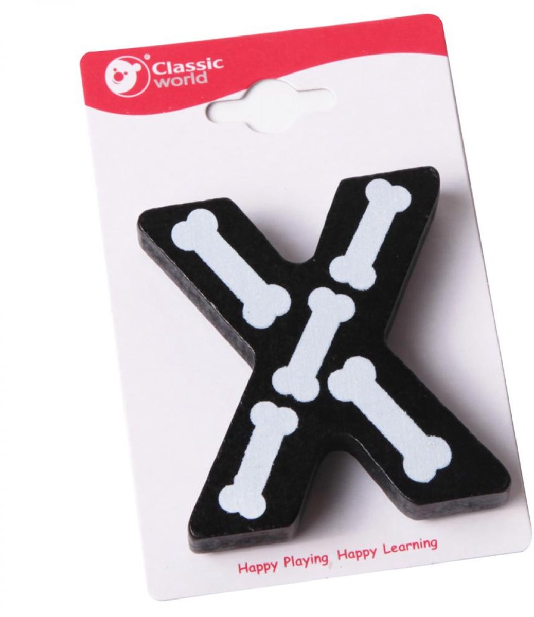 Klassieke wereld houten letter X - UNI