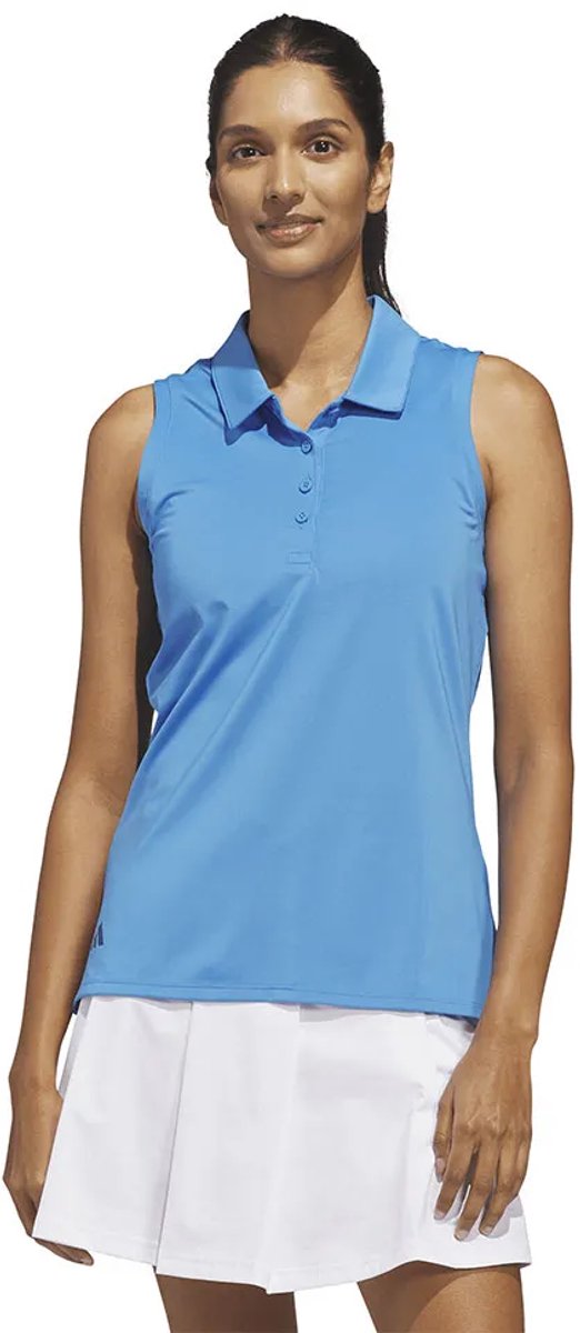 Adidas Ultimate365 Solid Mouwloze Poloshirt Voor Dames Vrouw Blauw