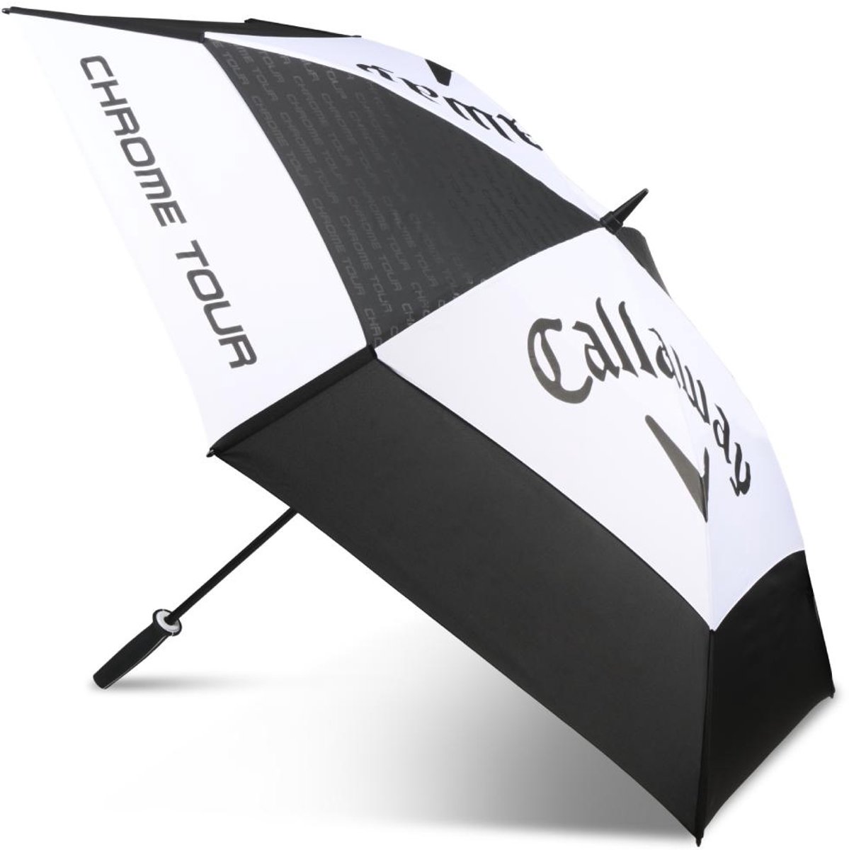 Callaway Tour Authentic UV 68 Inch Double Canopy Golfparaplu 2026 - Zwart Wit