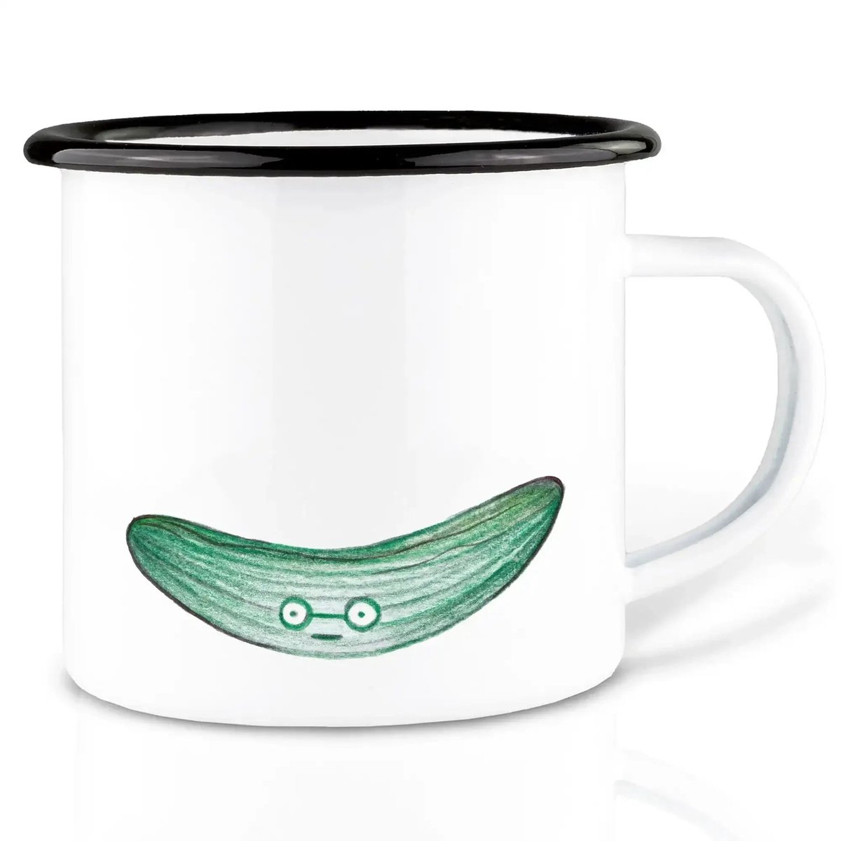 Emaille mok Komkommer – 300 ml
