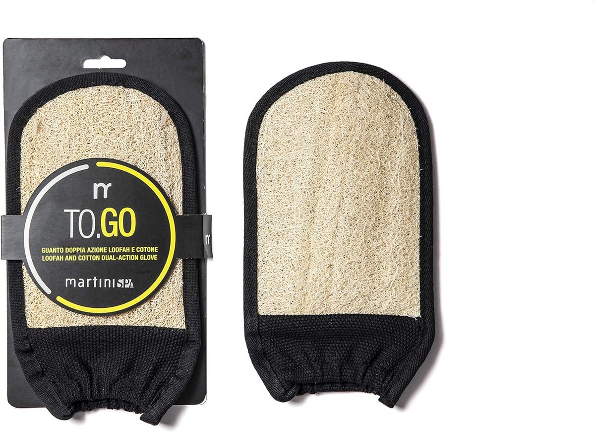 Dubbele Scrub Luffa Handschoen met Handvat voor Massage en Peeling - 60g