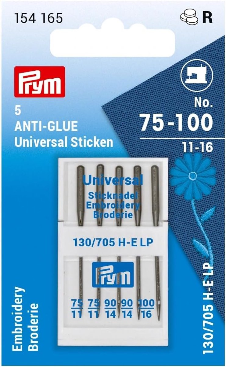 Super Universele Naaimachine Naalden met Antikleeflaag voor Alle Stoffen