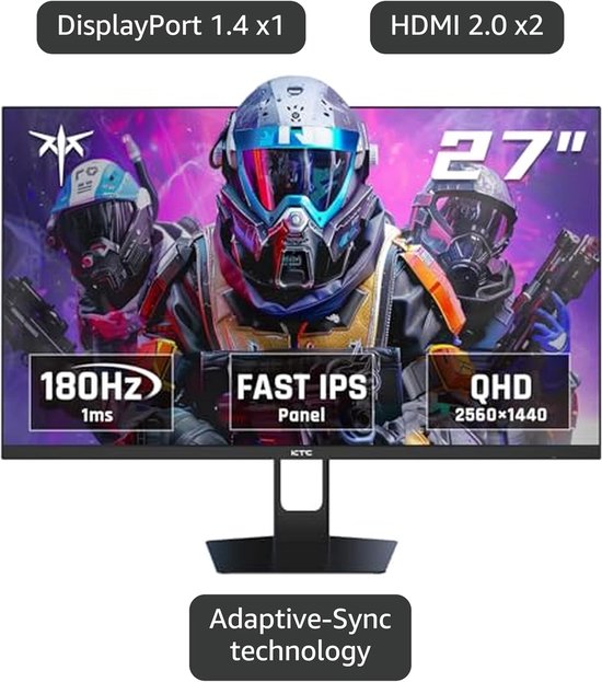 27 Inch Gaming Monitor - Hoge Resolutie en Vlotte Beelden van Merkloos — afbeelding 4