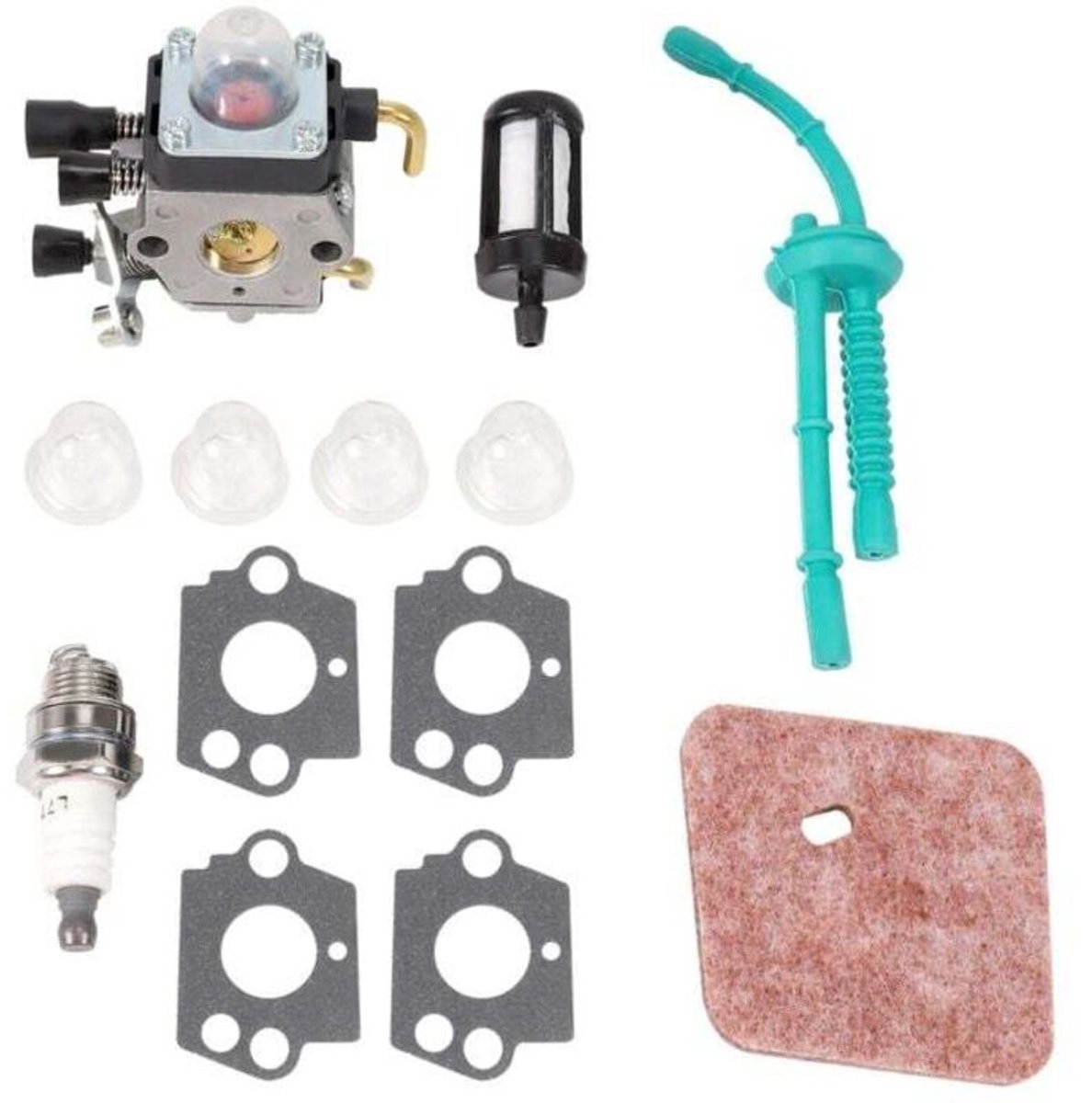 Geschikt geschikt voor de volgende carburateurmodellen: FS80, FC55, FS310, FS38, FS45, FS46, FS55, FS74, FS75, FS76, FS85, HS45, HS75, HS80, HS85