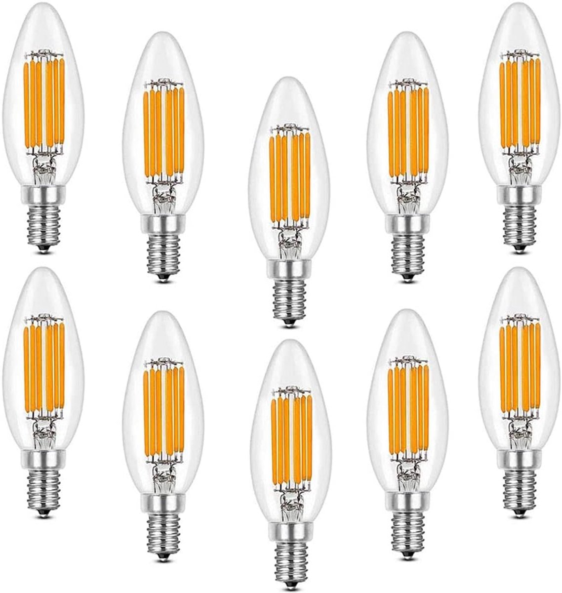 LED Kaarslampen - Kleine Schroef Fitting - Sfeerverlichting - Dimbaar Energiezuinig - 6W W