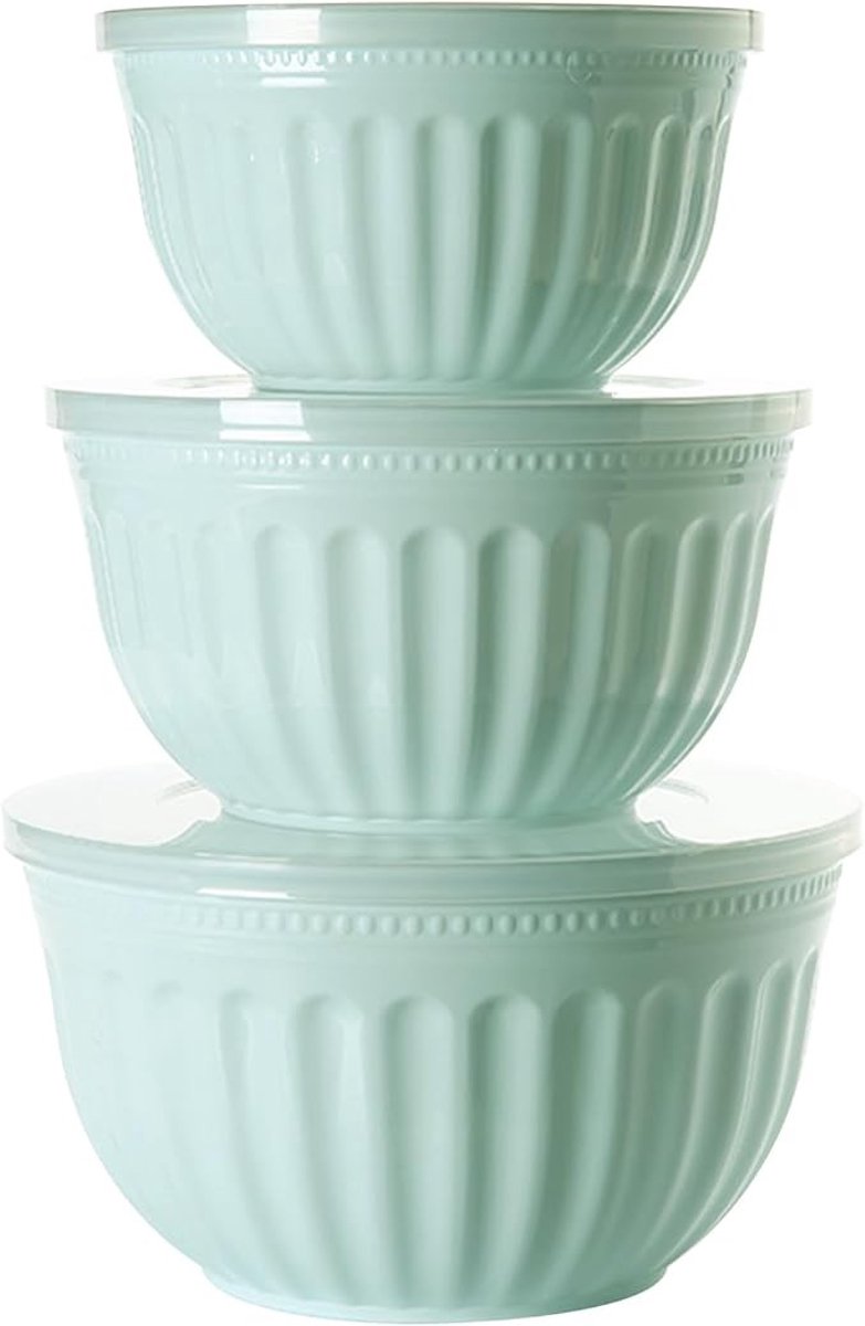 Stapelbare mengkommenset 3-delig, BPA-vrij, 2/3/4 liter, blauw