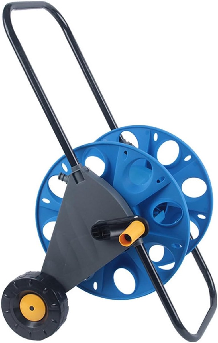 Mobiele Slangenwagen - Slanghaspel Wagen - Tuin Besproeiing - Met Handvat Wielen - 40x29x80cm - Blauw