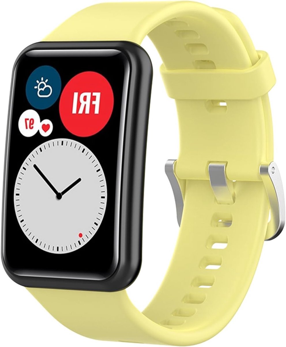 Zachte Siliconen Sport Armband voor Huawei Watch Fit - Vervangband voor Smartwatch voor Dames en Heren, Comfortabel en Duurzaam