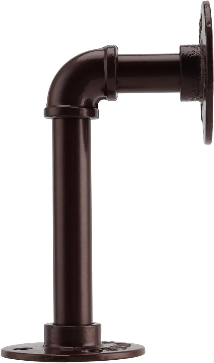 Robuuste 8-delige Steunbeugels voor Industrieel Pijprack met Schroeven en Wandankers, Perfect voor Planken en Decoratie in Huis — afbeelding 4