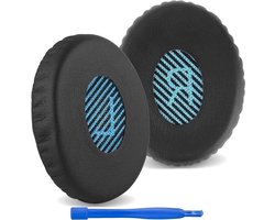 Vervangende oorkussens - Oorhoofdtelefoon - Comfortabel - Leer/Zwart-Blauw - Geluidskwaliteit - Geschikt voor Bose On-Ear OE2/OE2i, SoundTrue, SoundLink On-Ear (OE) - Kleur of model
