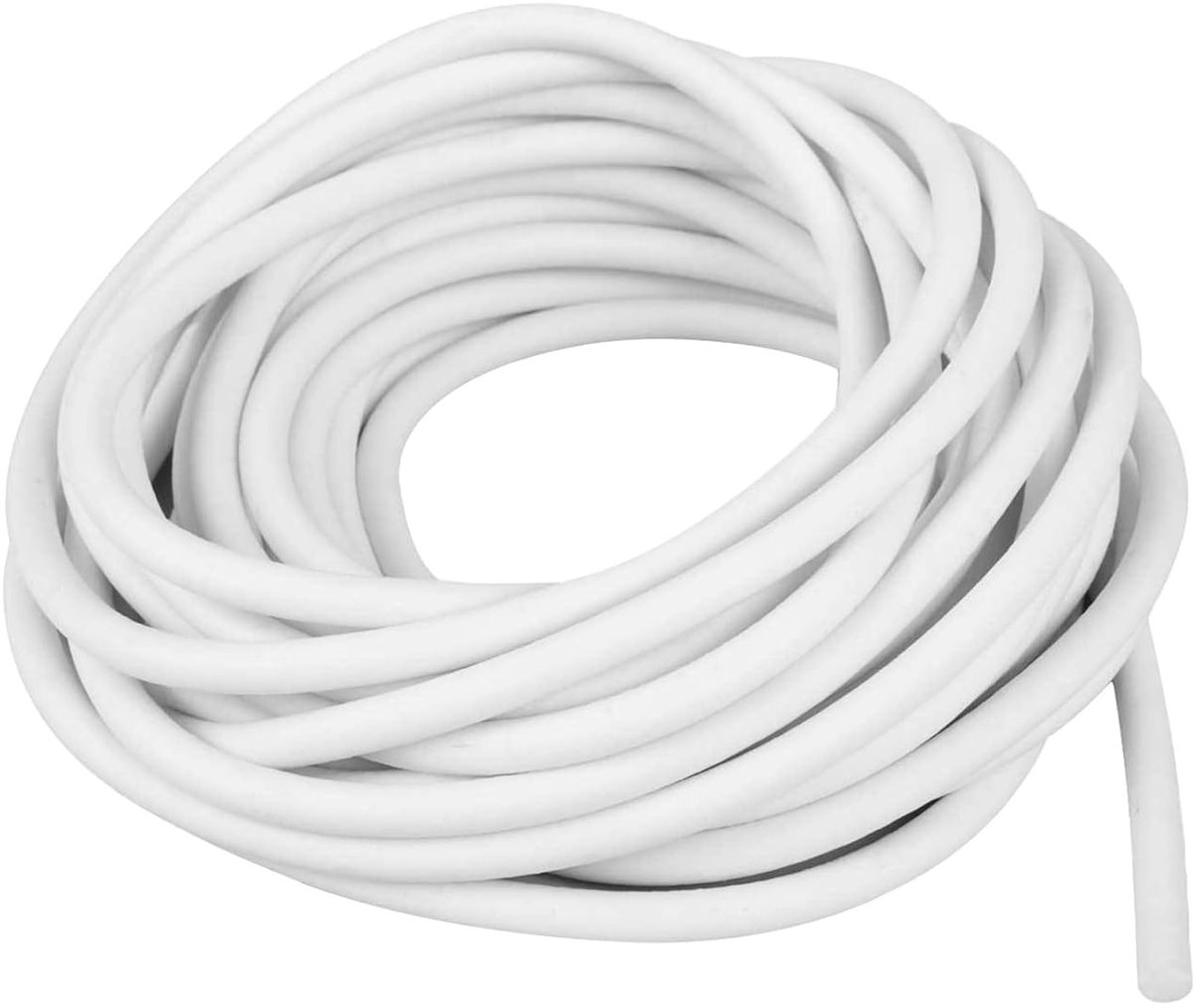 Afdichtingsstrip siliconen - Rond koord profiel - Kieren dichten - Extreme temperaturen bestendig - 5 meter - Wit