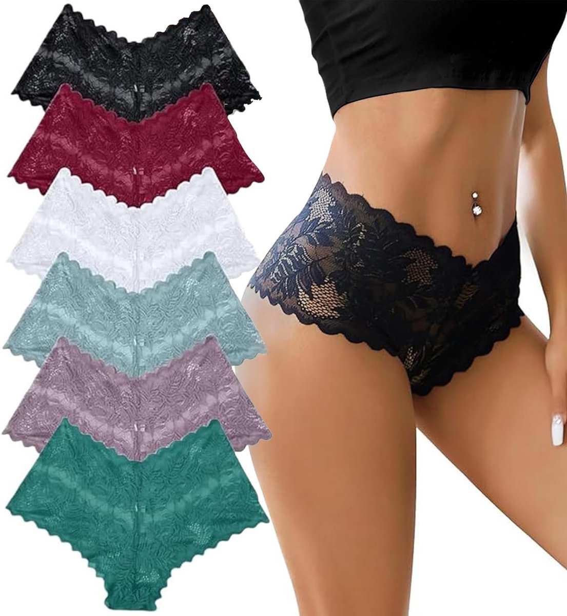 Lace Sexy Ondergoed voor Vrouwen - Zachte en Comfortabele Hipster Boxers en Briefs voor Elke Gelegenheid
