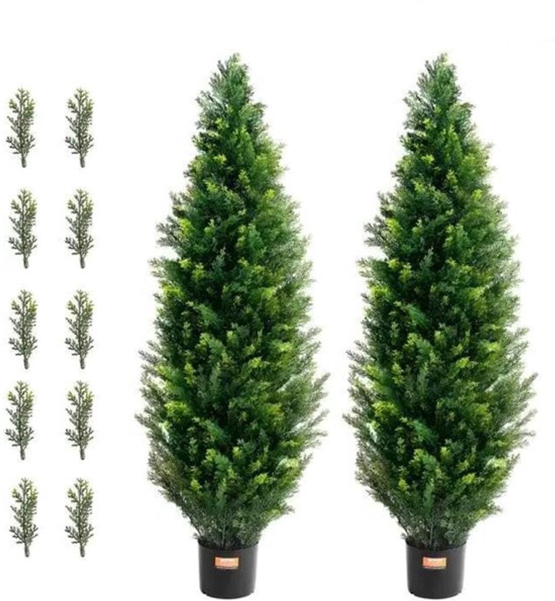 Kunstplant - Kunstplanten voor Binnen en Buiten - Kunstmatige Cedar - Topiary Boom - 91 cm