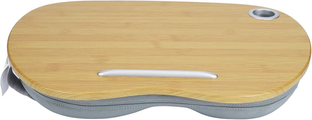 Laptop Tafel - Werkblad Bureau - Thuiswerken Buiten - Zachte Ondersteuning - 40x30cm - Grijs