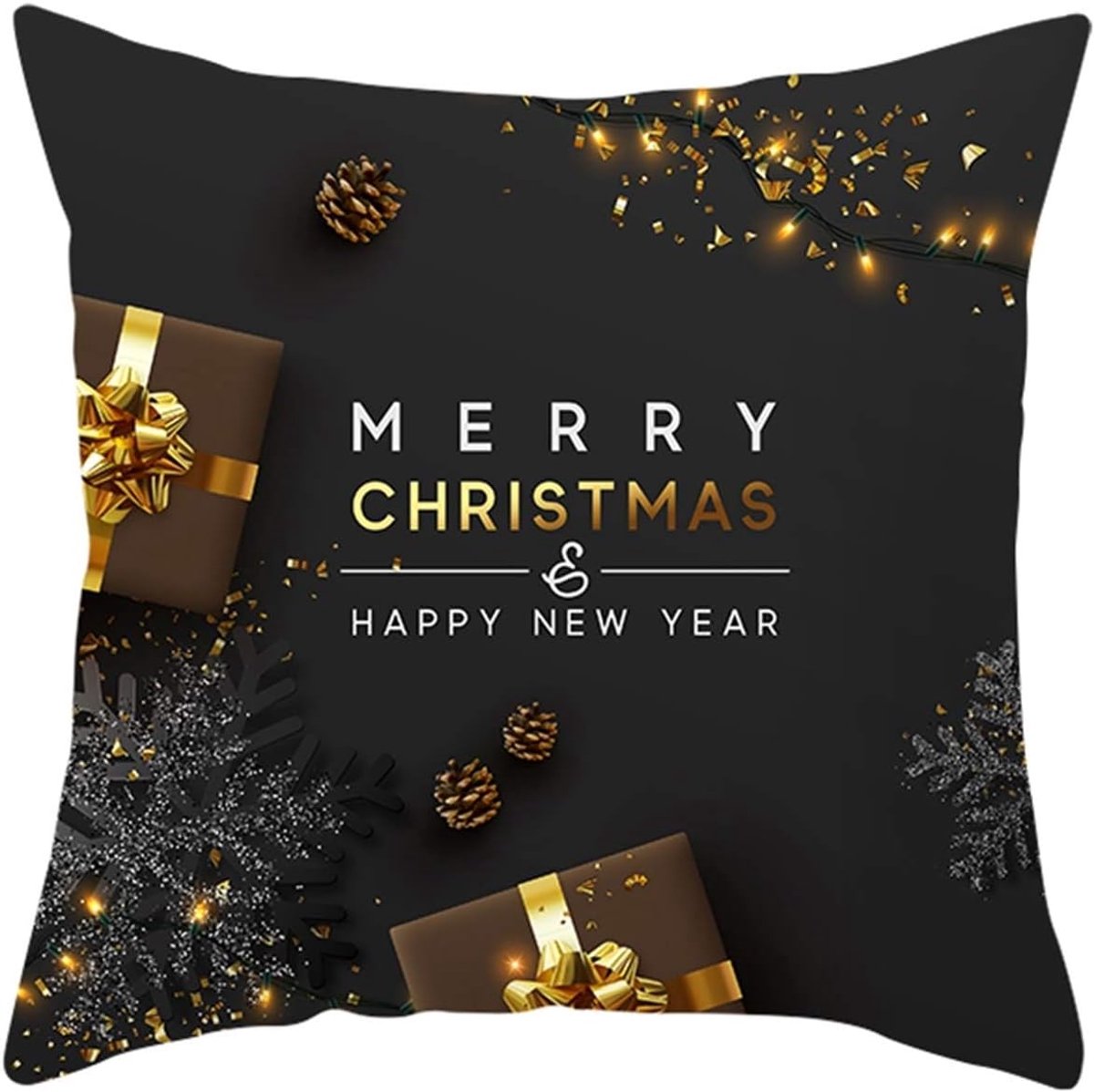 Kerst Kussenhoes - Sneeuwvlok Kussen - Buiten Decoratie - Polyester Materiaal - 45x45 cm -