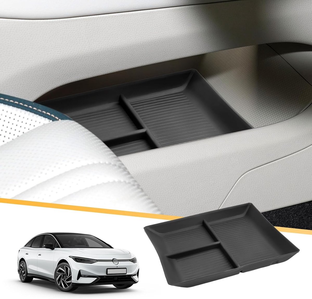 Center Console Opbergdoos voor V W ID.7 - Armsteun Organizer Tray en Handschoenenkastje, Ideaal voor ID.7 Accessoires en Ruimtebesparing