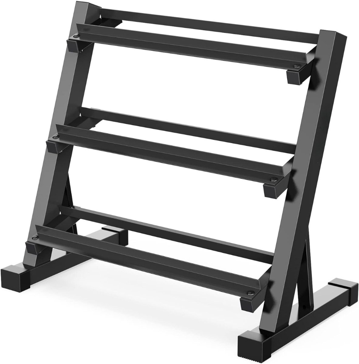 DD® Halterrek - Haltersteunen 3 Verdiepingen - Halter Rek voor Gewichten - Carbon Staal - 98cm x 58cm x 16cm