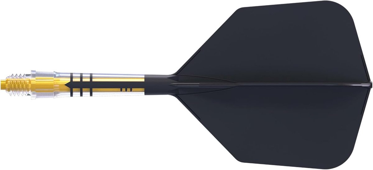 Dart Shafts Vleugels - Dart Accessoires - Precisie Werpen - Geïntegreerd Carbon Ontwerp - Maat 3 - Geel Zwart
