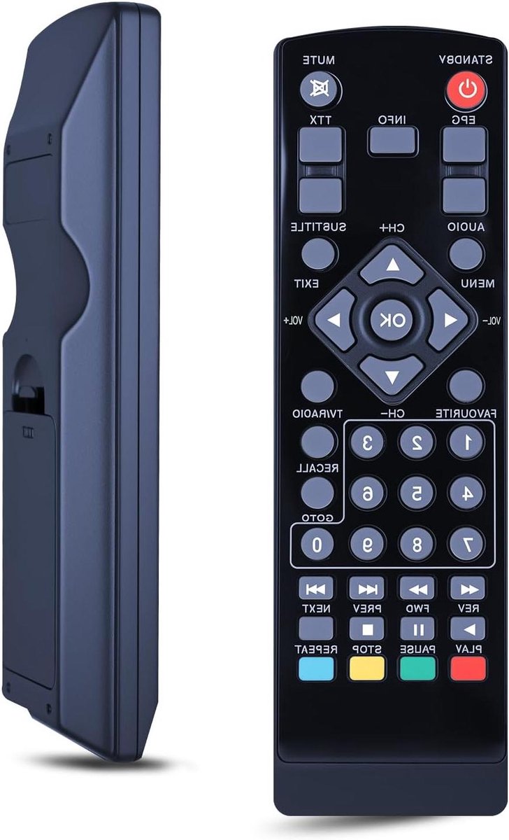 Afstandsbediening - Universele afstandsbediening - TV bedienen - Direct klaar voor gebruik - 15.2 x 4.7 x 2.1 cm - Zwart