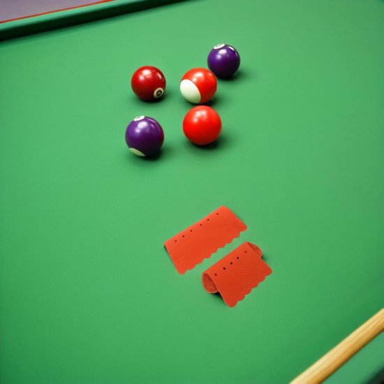 Pooltafel Hoekbeschermers - Biljart Randbeschermers - Tafel Beschermen - Duurzaam Kunstleer - 6 Stuks - Oranje — afbeelding 3
